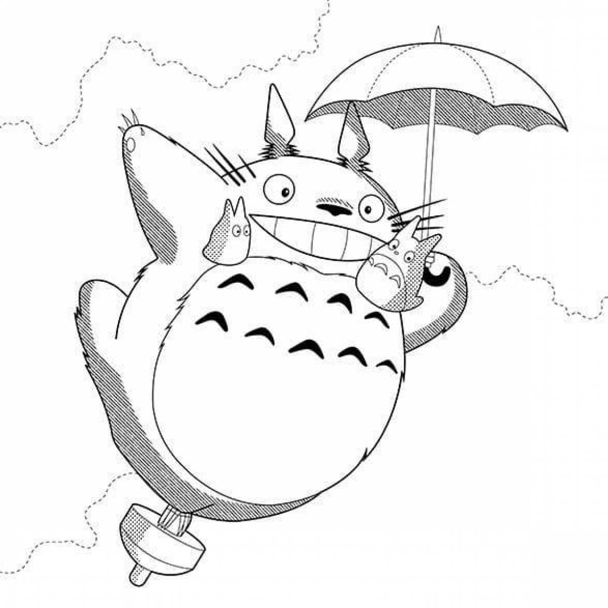 Amazing totoro coloring page