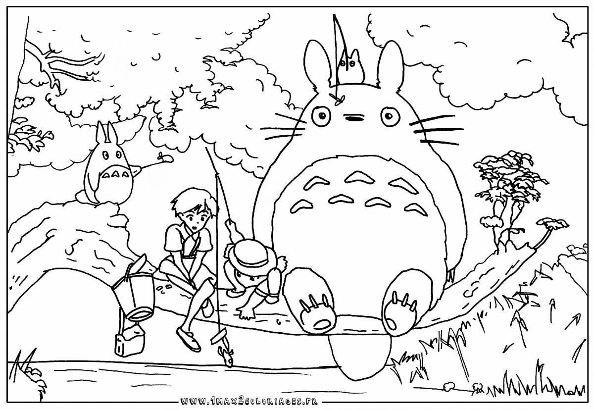 Outstanding totoro coloring page
