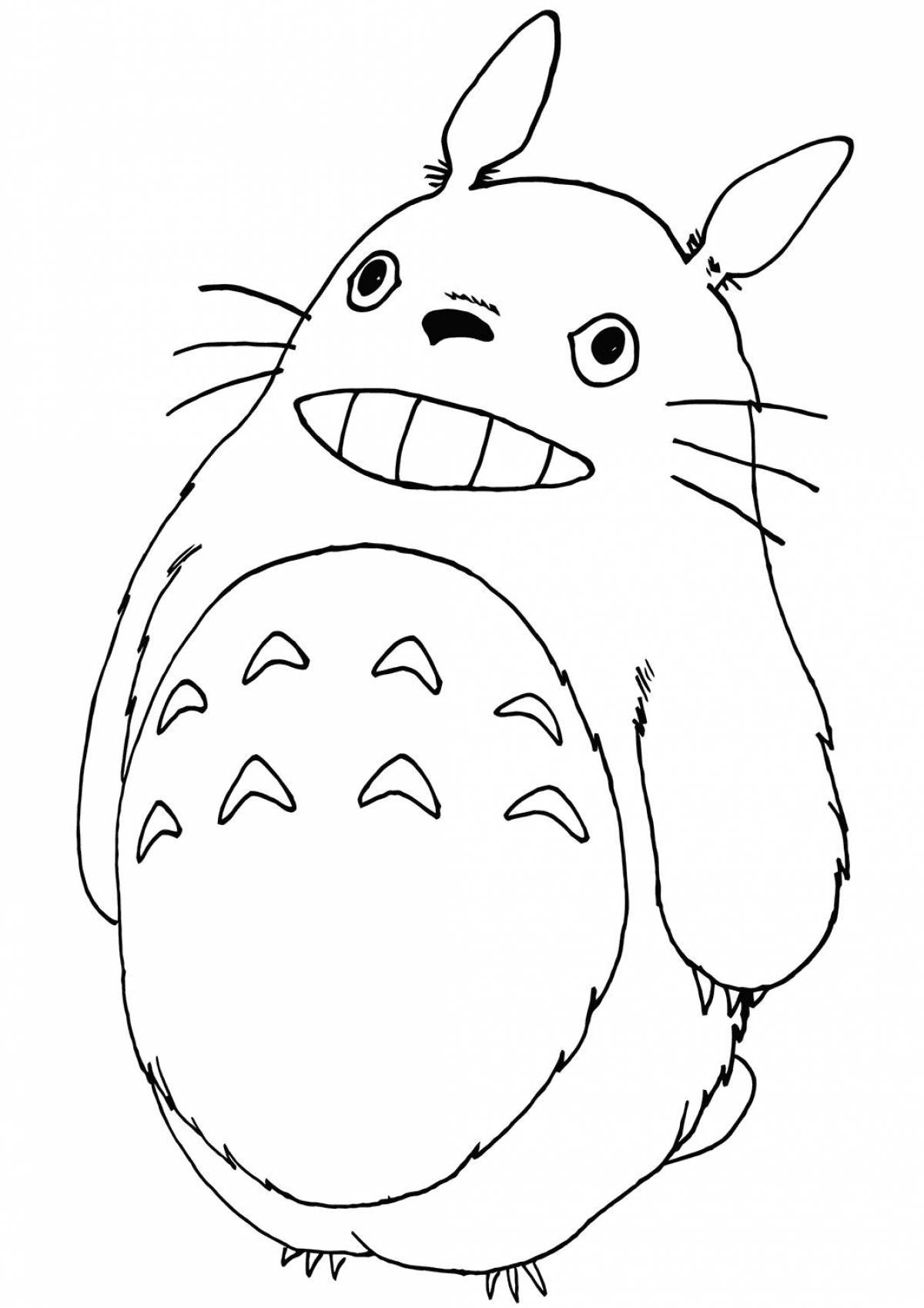 Gorgeous totoro coloring book