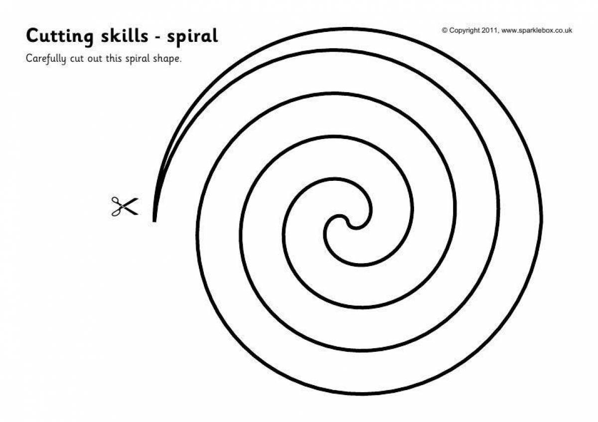 Create spiral coloring #13