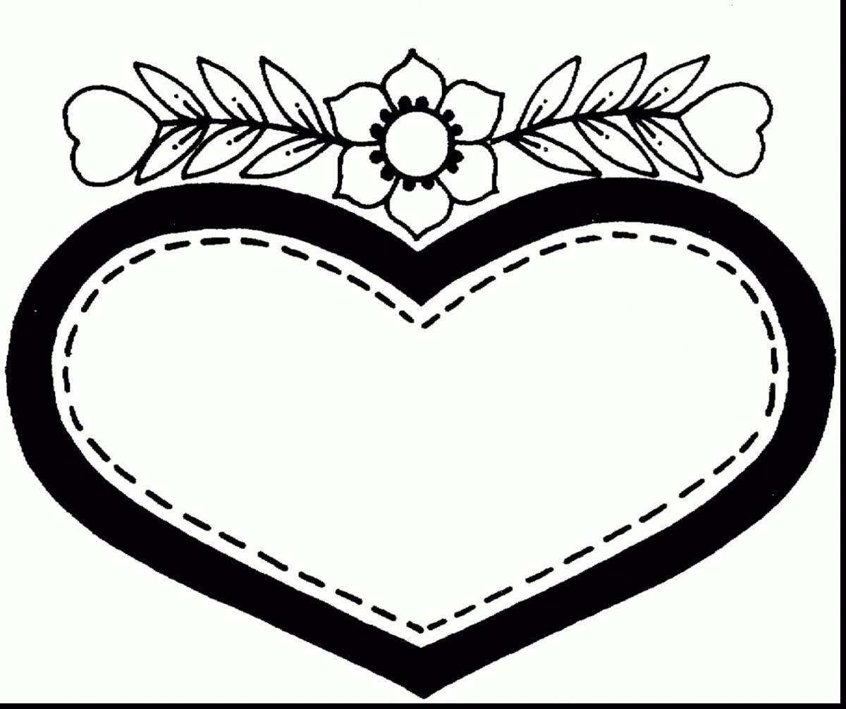 Animated heart coloring page for kids