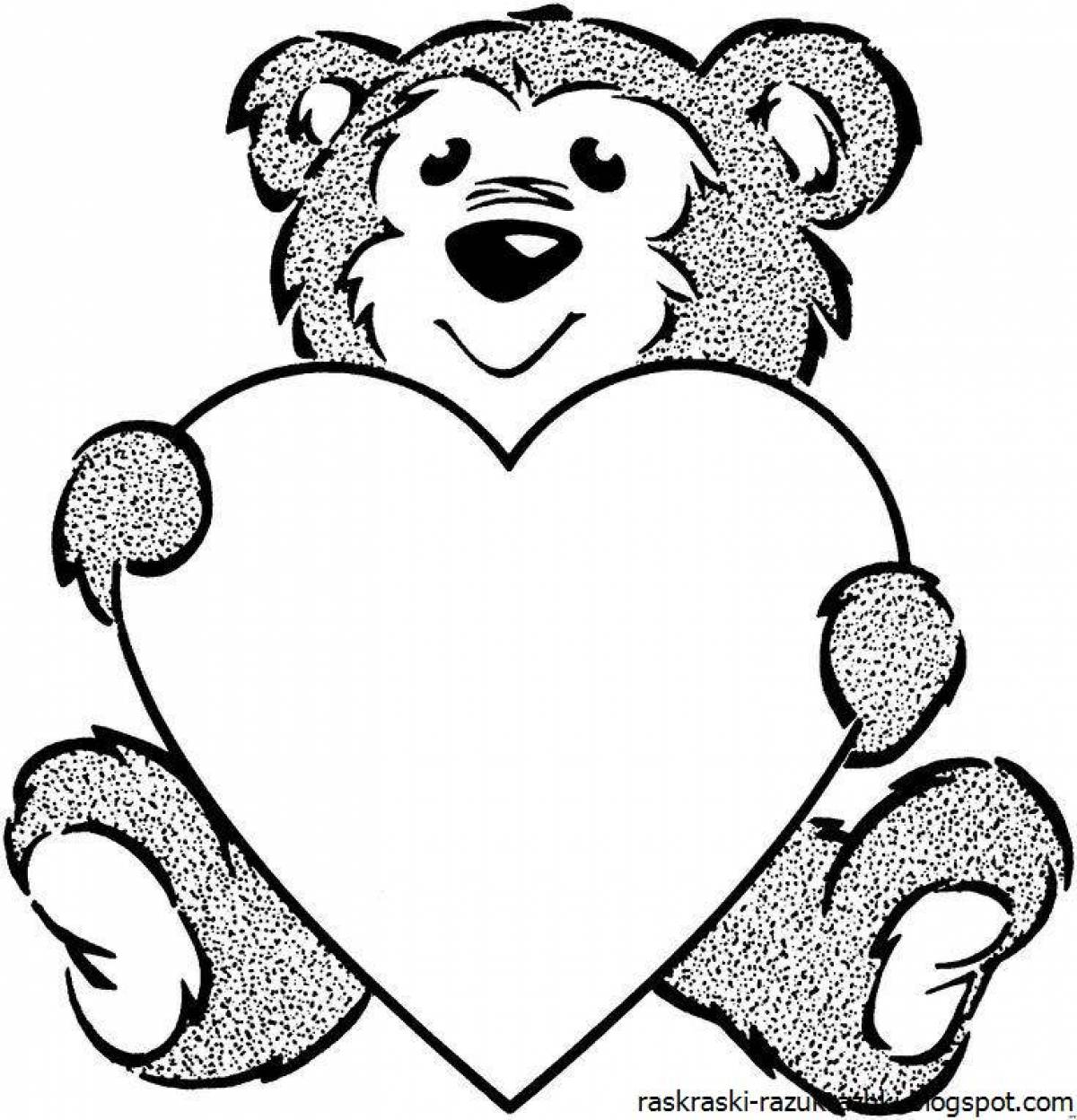 Heart coloring page for kids