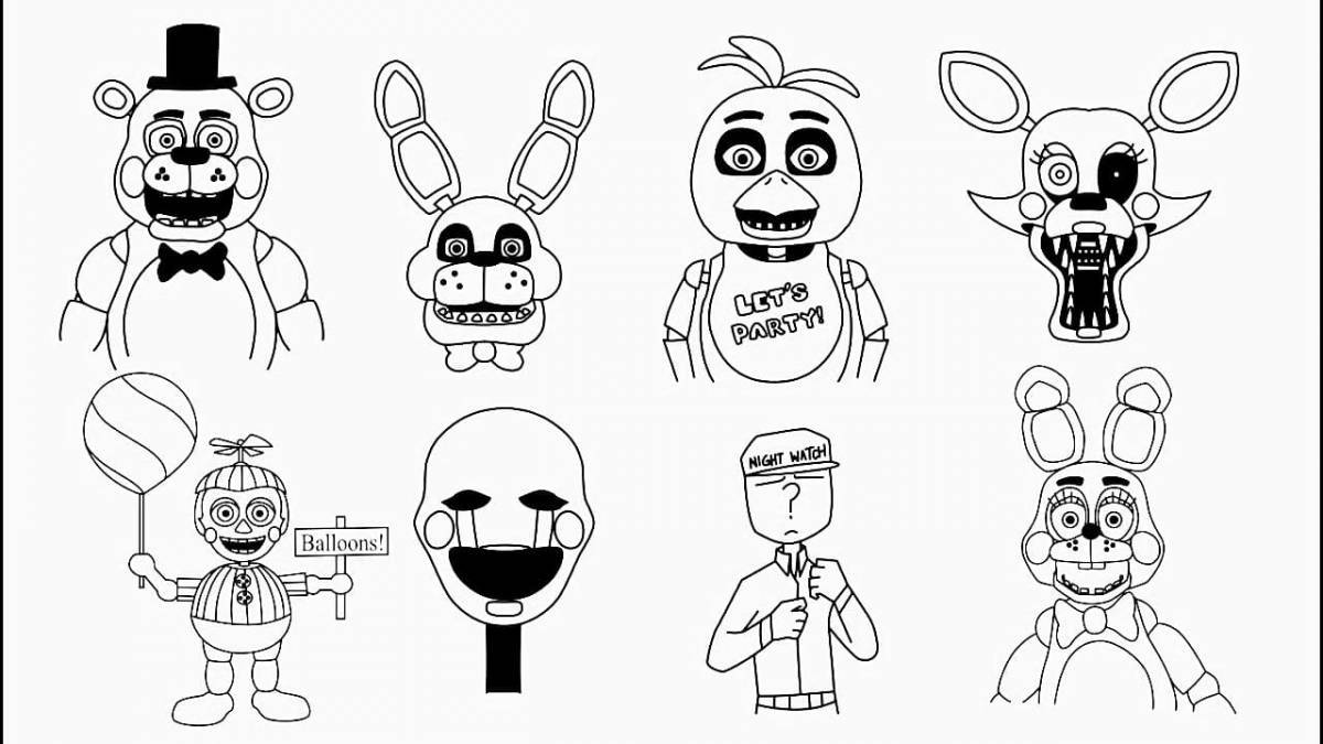 Sublime coloring page sun and moon animatronics