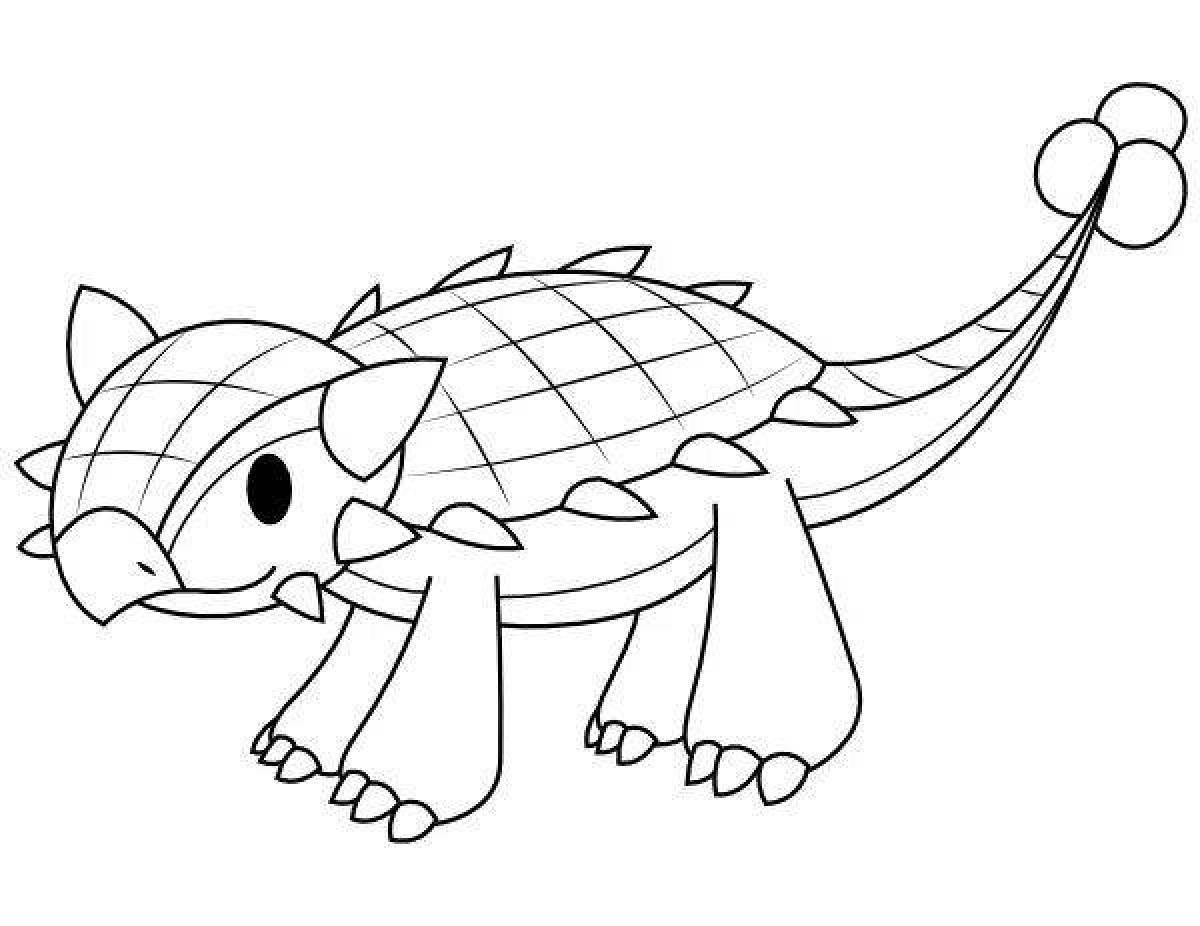 Ankylosaurus fun coloring book