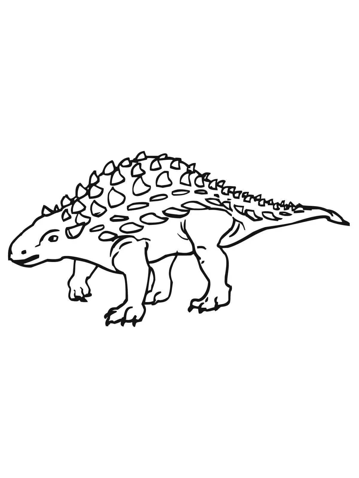 Увлекательная раскраска анкилозавр