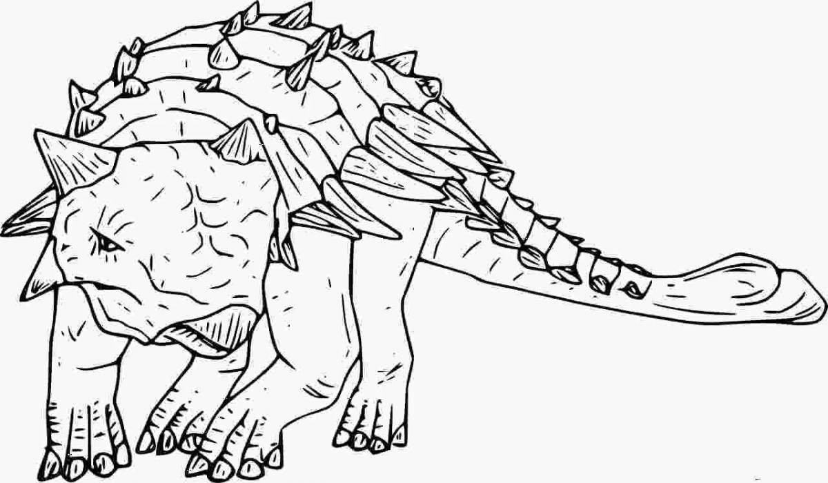 Adorable Ankylosaurus Coloring Page