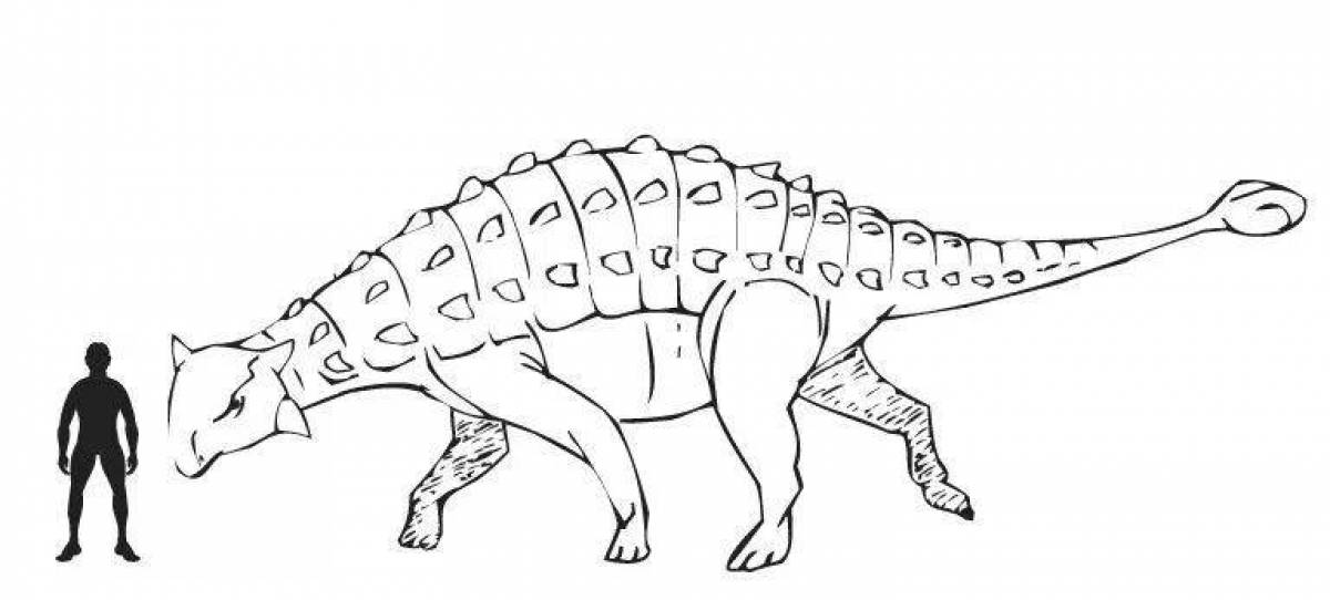 Раскраска волшебный анкилозавр