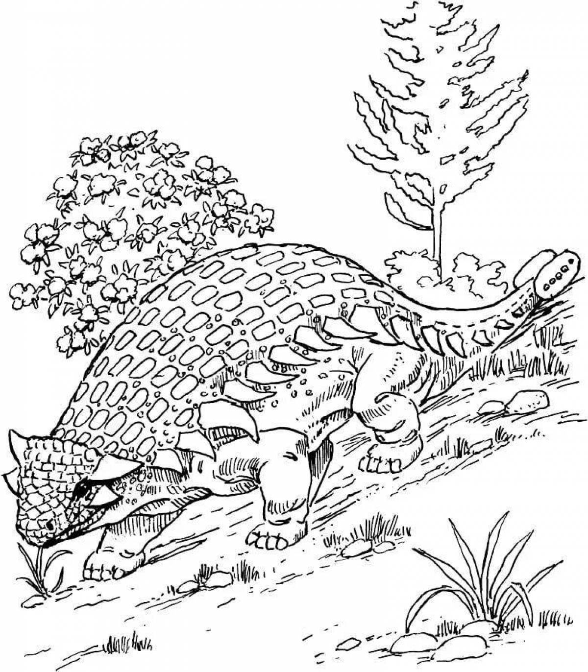Sweet ankylosaurus coloring page