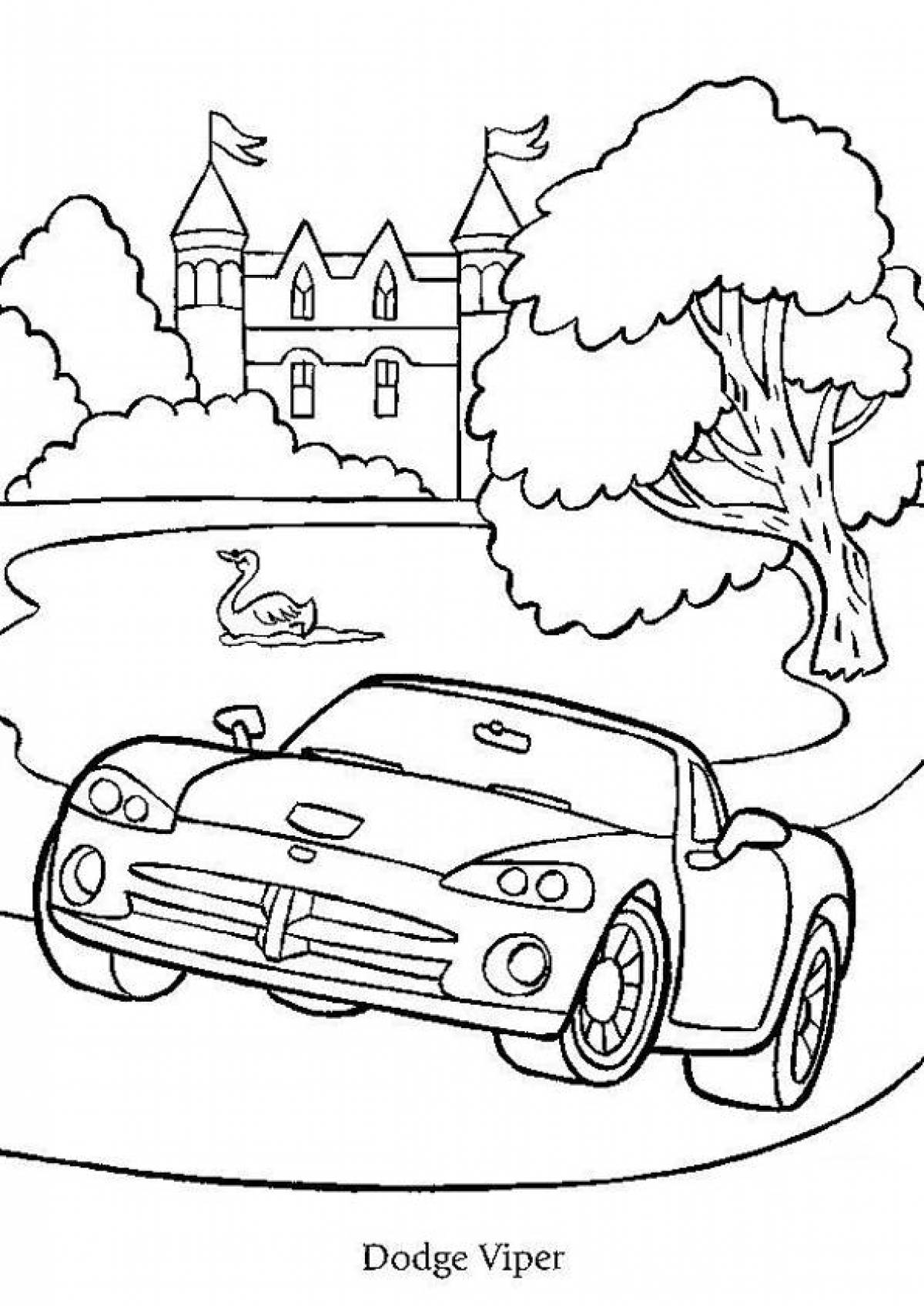 Exciting city car coloring pages