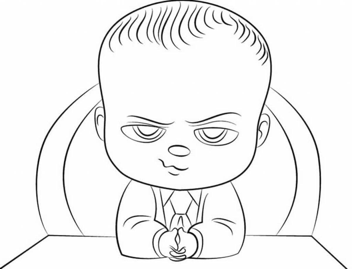 Attractive coloring boss baby