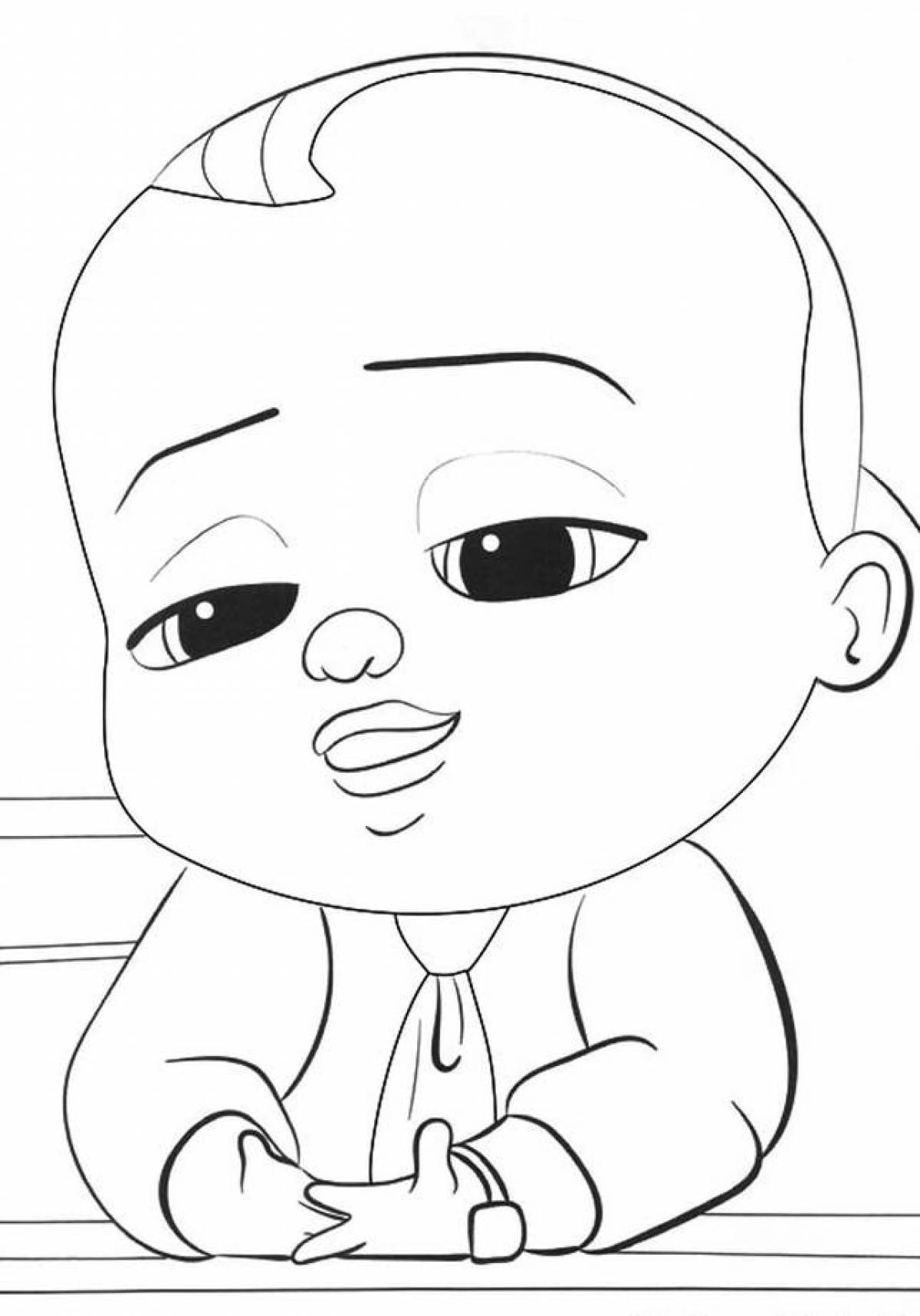 Bright coloring boss baby