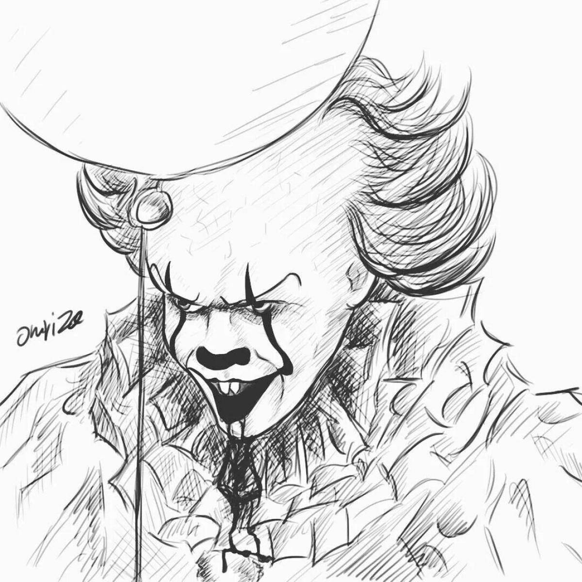 Pennywise scary coloring book