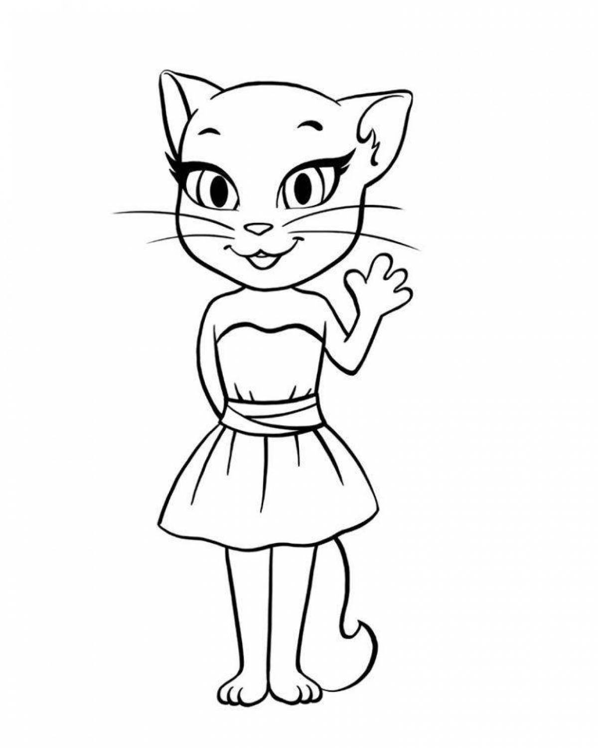 Gorgeous talking tom coloring page