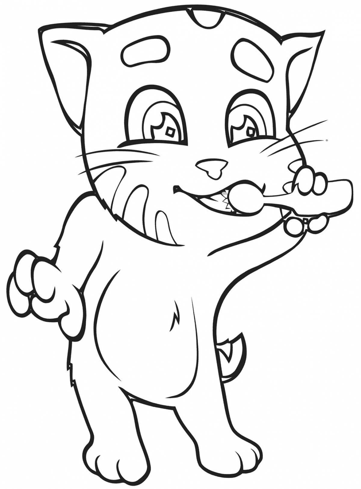 Gorgeous talking tom coloring book