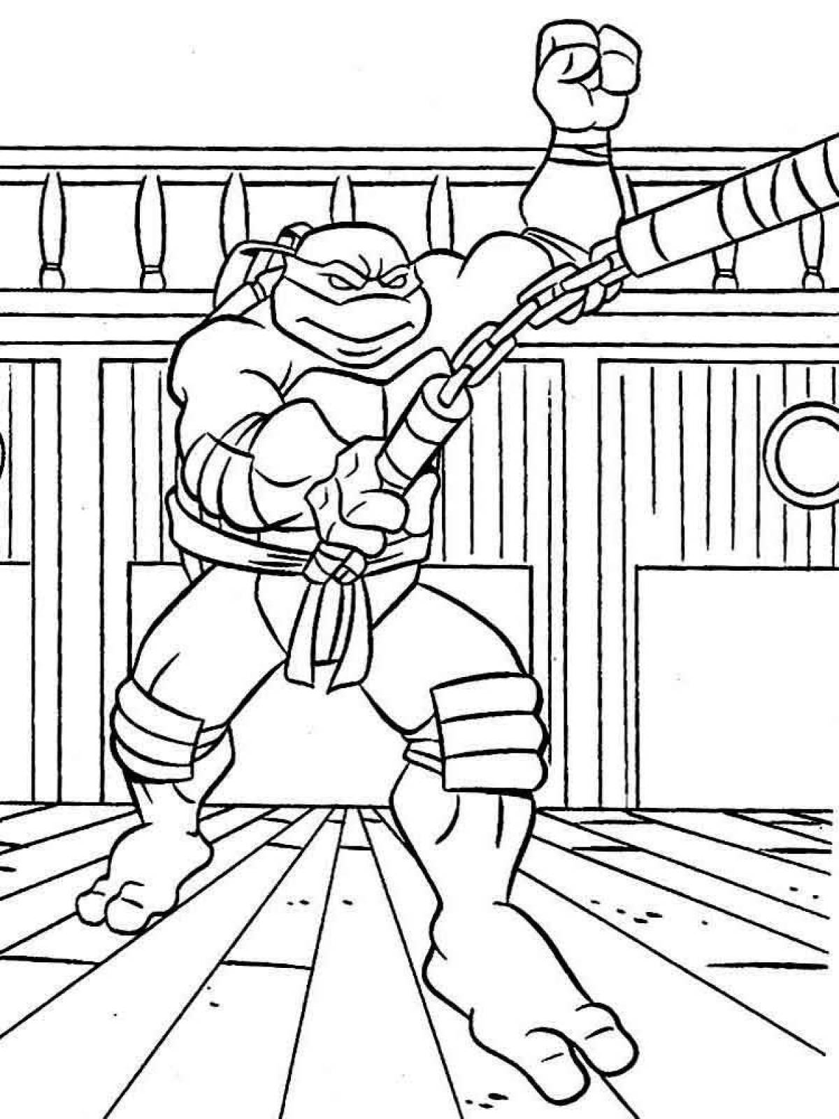 Incredible Teenage Mutant Ninja Turtle Coloring Book for Kids