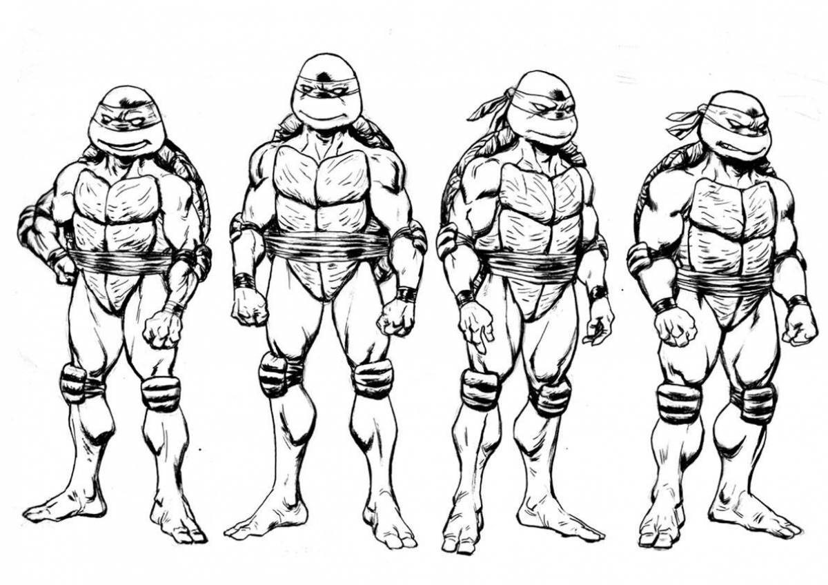 Awesome Teenage Mutant Ninja Turtles Coloring Pages for Kids