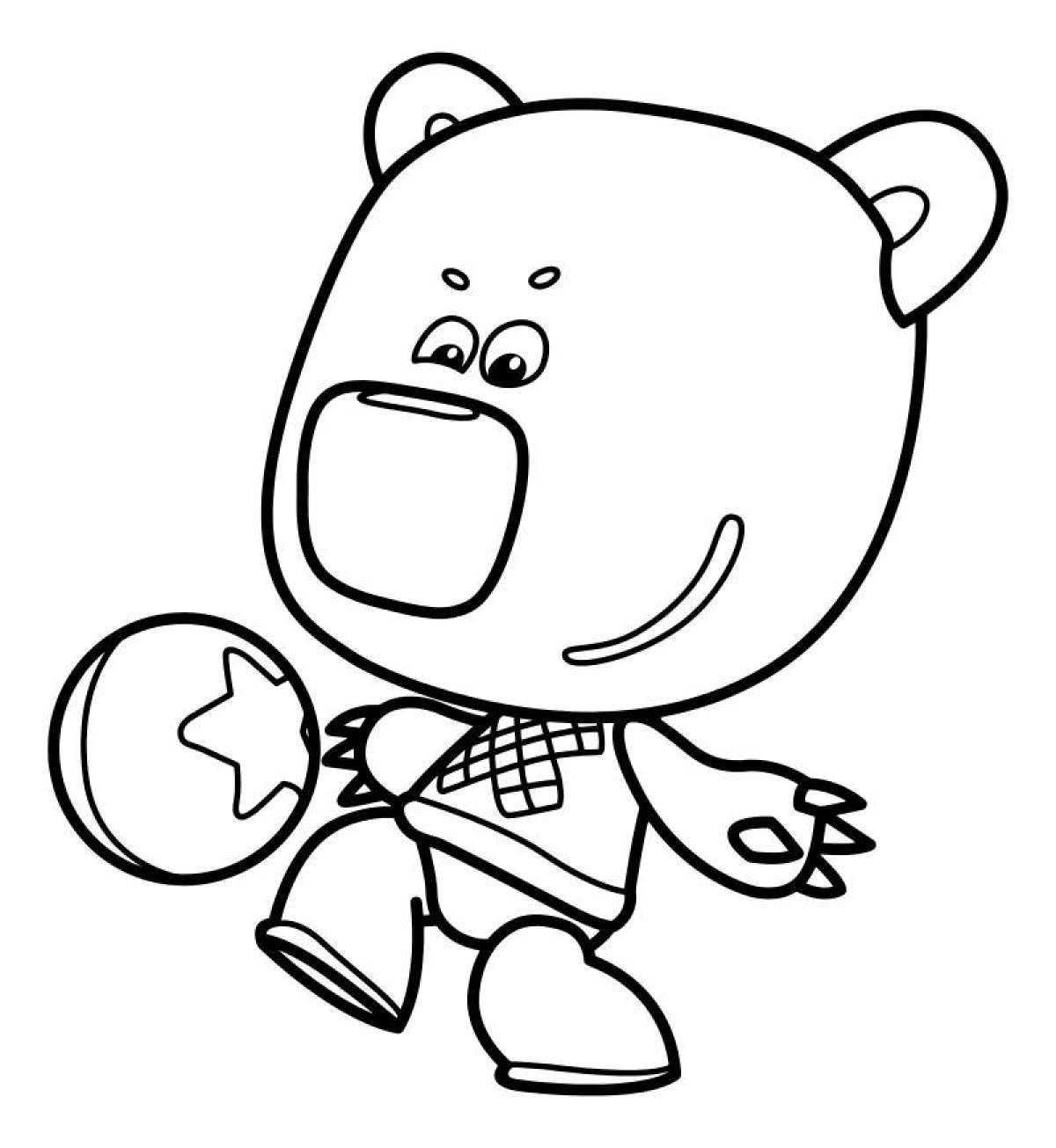 Bright bear coloring pages