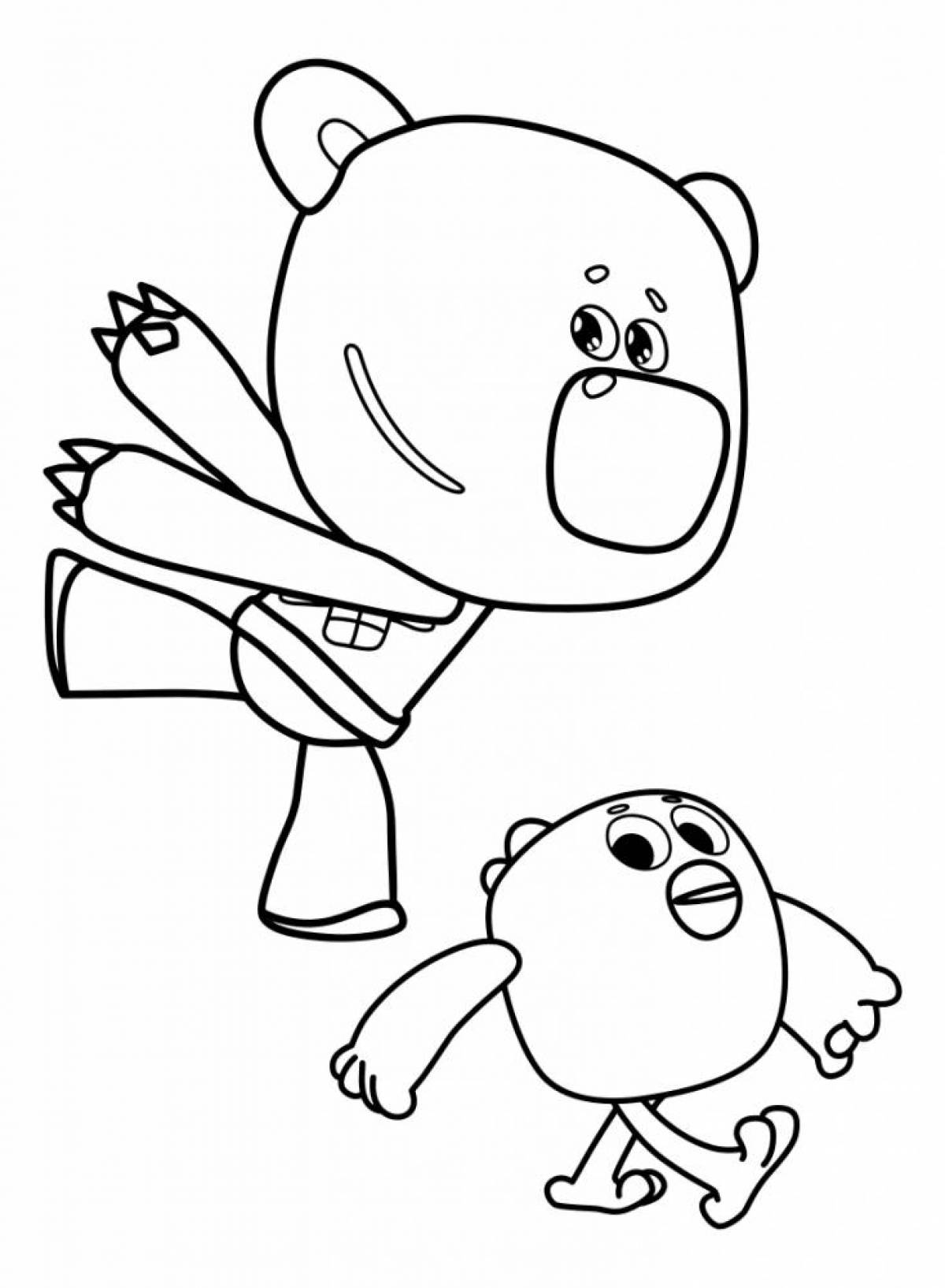 Furry bear coloring pages