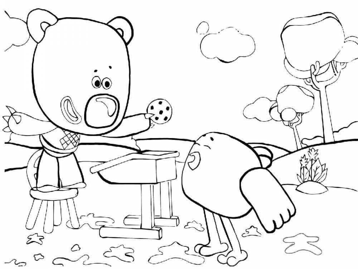Joyful coloring bears