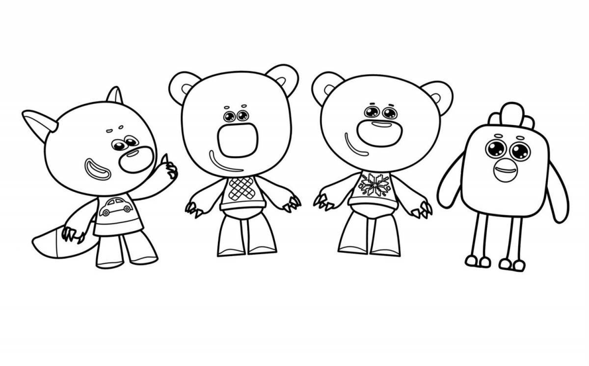Cuddling bears coloring pages