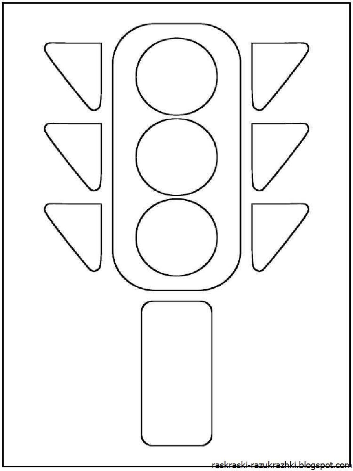 Adorable traffic light coloring book for 3-4 year olds