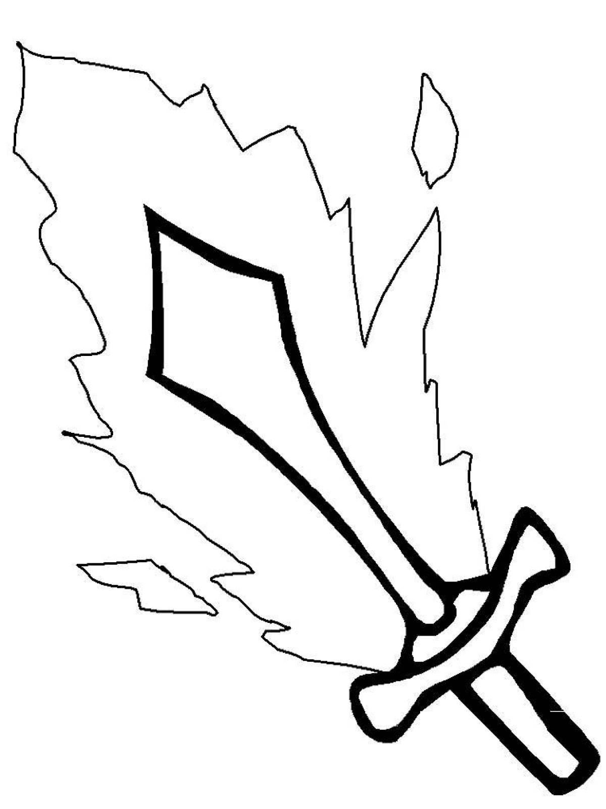 Colorful blade coloring page