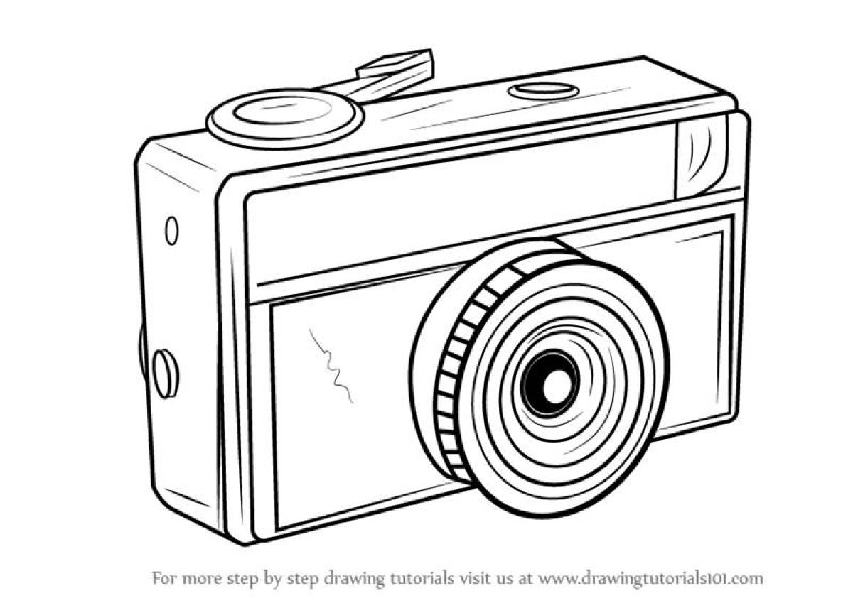 Раскраска камера мен. Фотоаппарат раскраска. Фотоаппарат для раскрашивания. Фотоаппарат раскраска для детей. Нарисованный фотоаппарат.