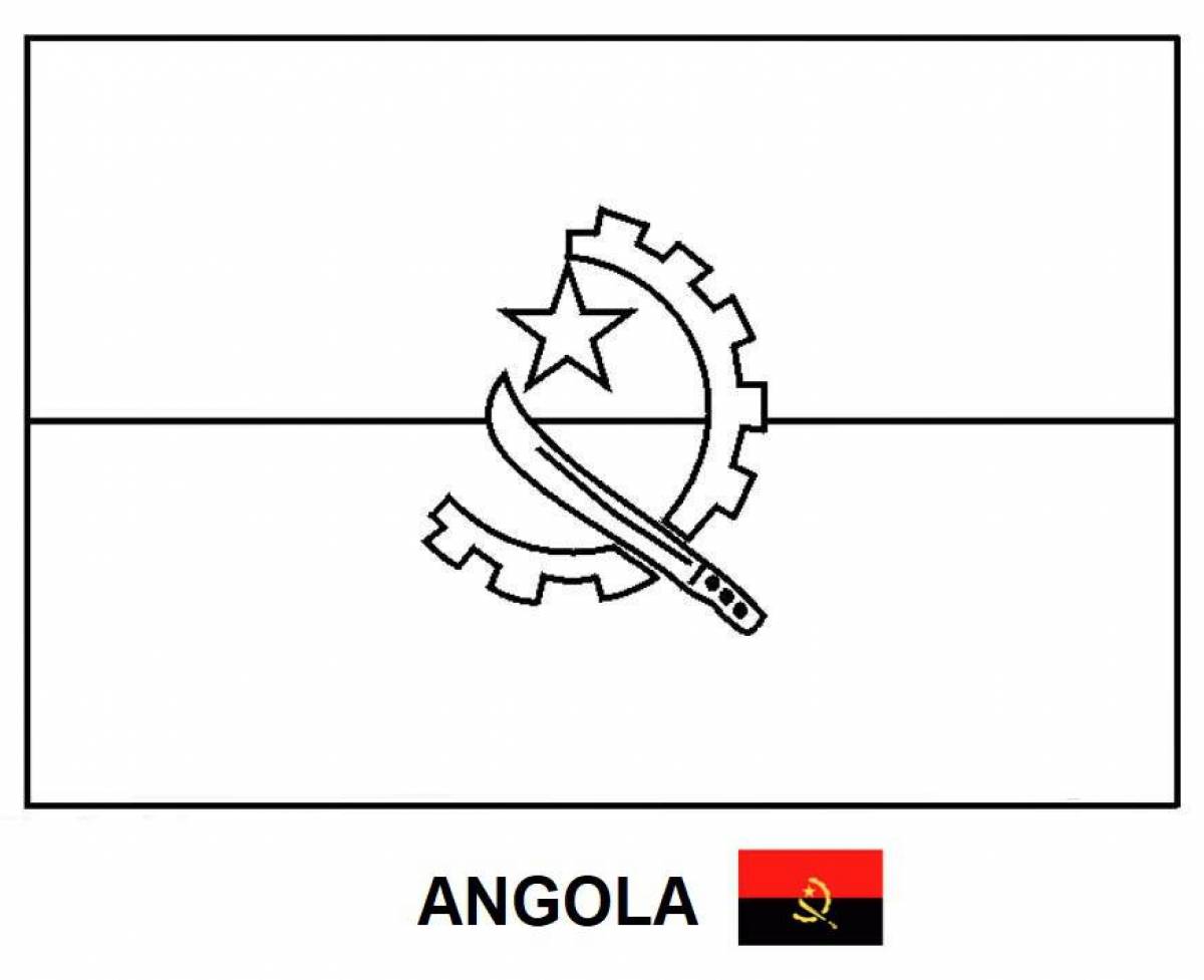 Черно-белый флаг Ангола