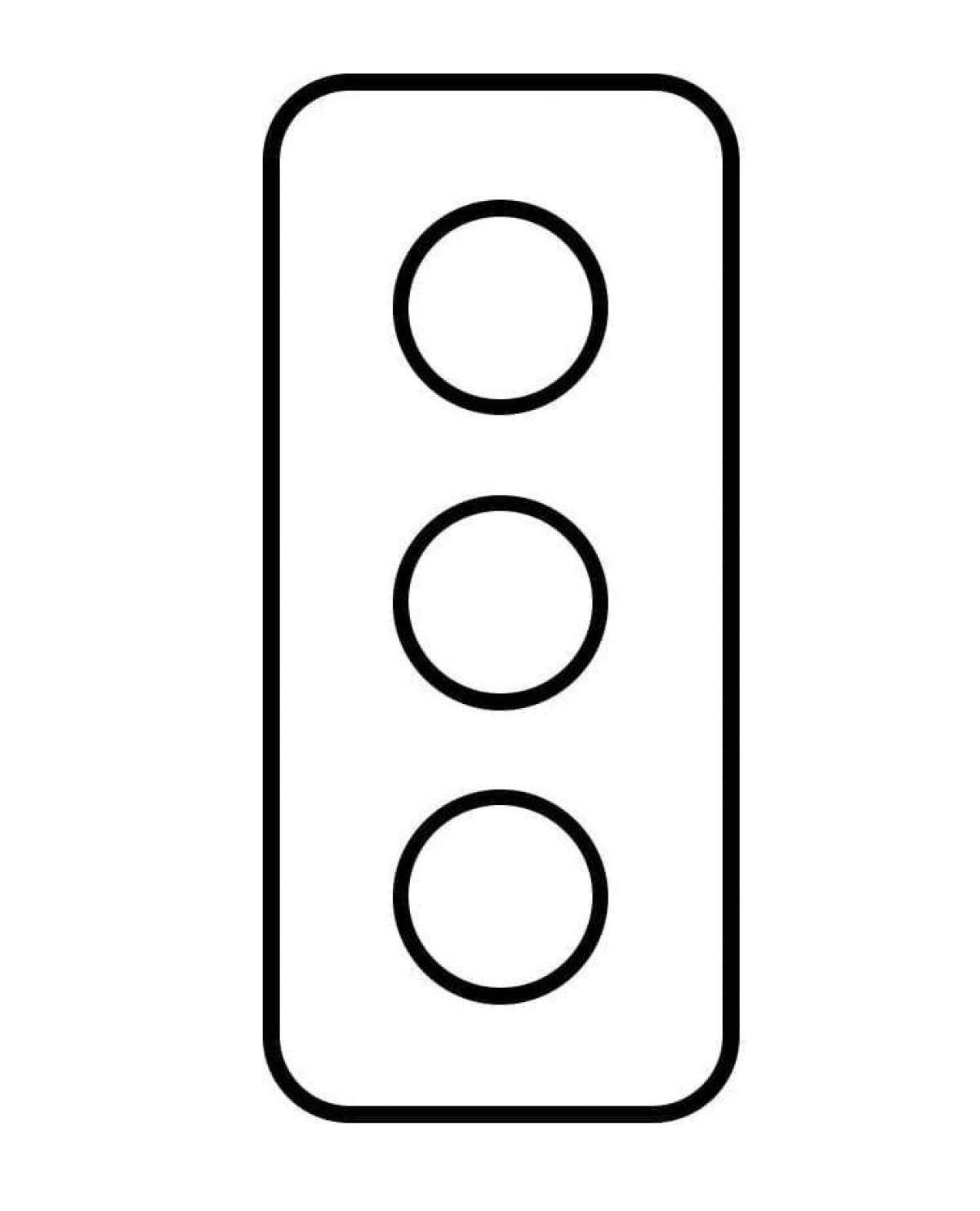 Картинки для раскрашивания светофор 3 4 года