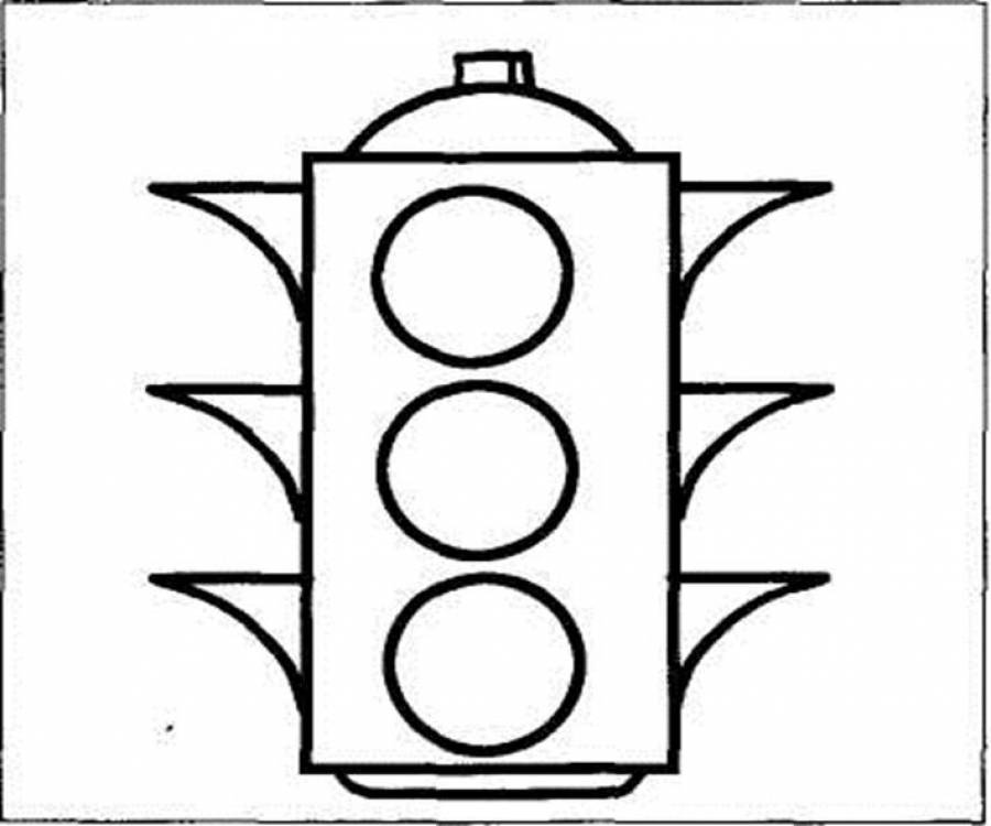 Рисунок светофора для детей в картинках