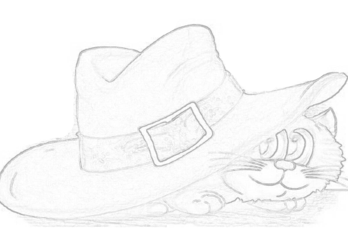 Live hat coloring page