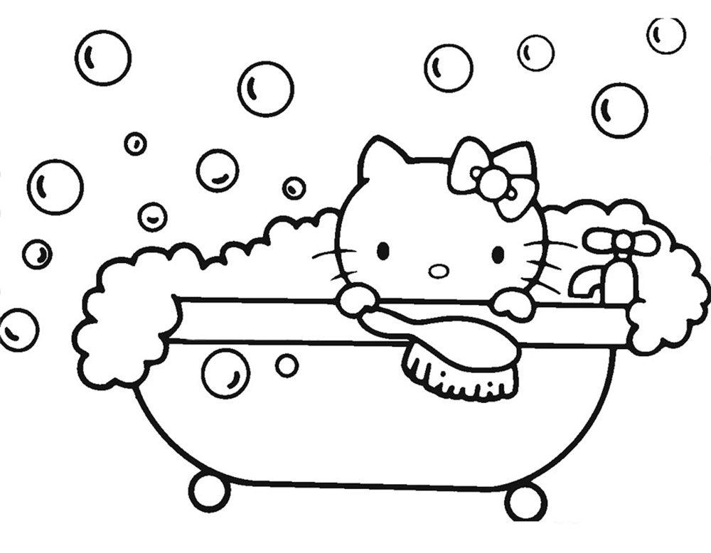 Kitty in the bath