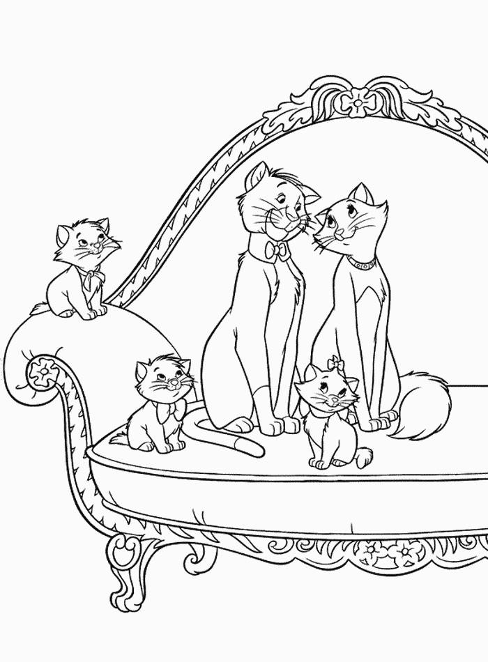 Раскраска Коты Аристократы #2