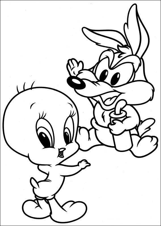Tweety and the road runner