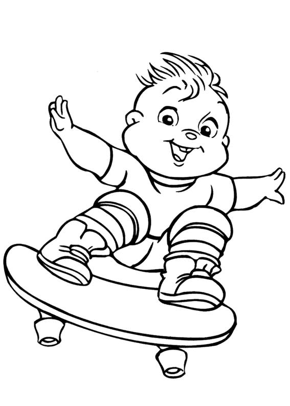 Cheerful chipmunk coloring book for children