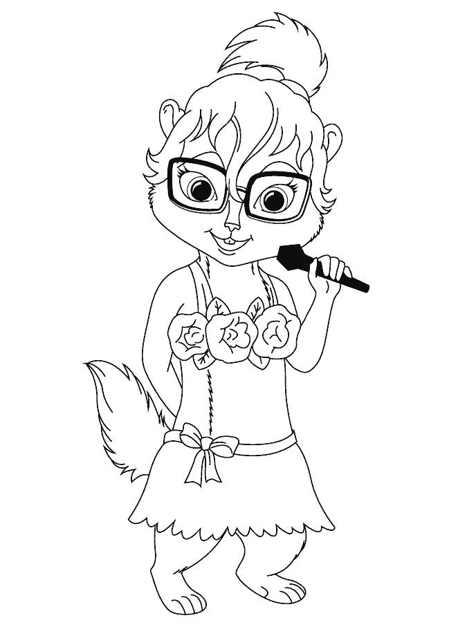Alvin and the Chipmunks printable coloring page