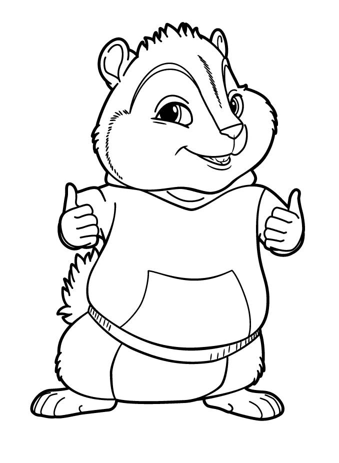 Alvin and the Chipmunks coloring pages printable