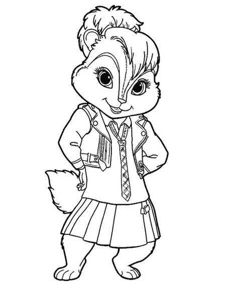Alvin and the chipmunks britain coloring pages