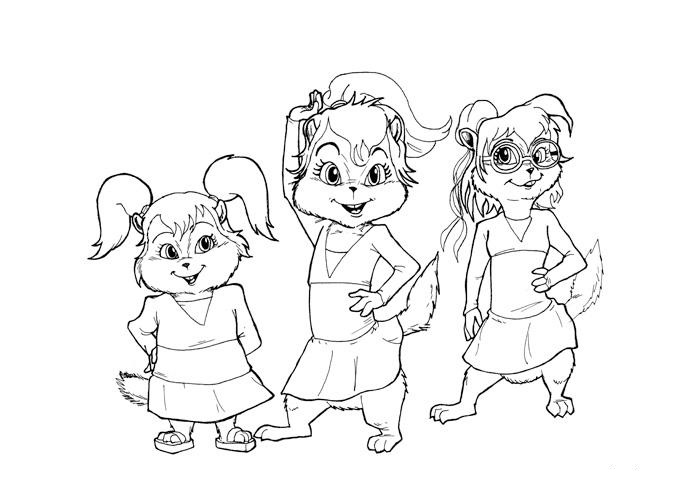 Alvin and the Chipmunks 3 coloring pages