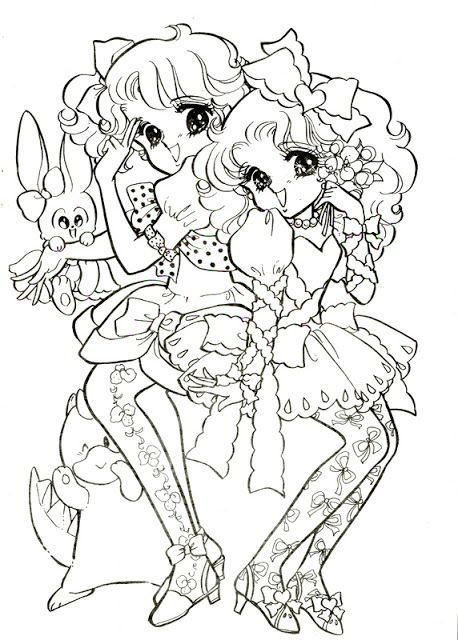 Anime girls with a hare