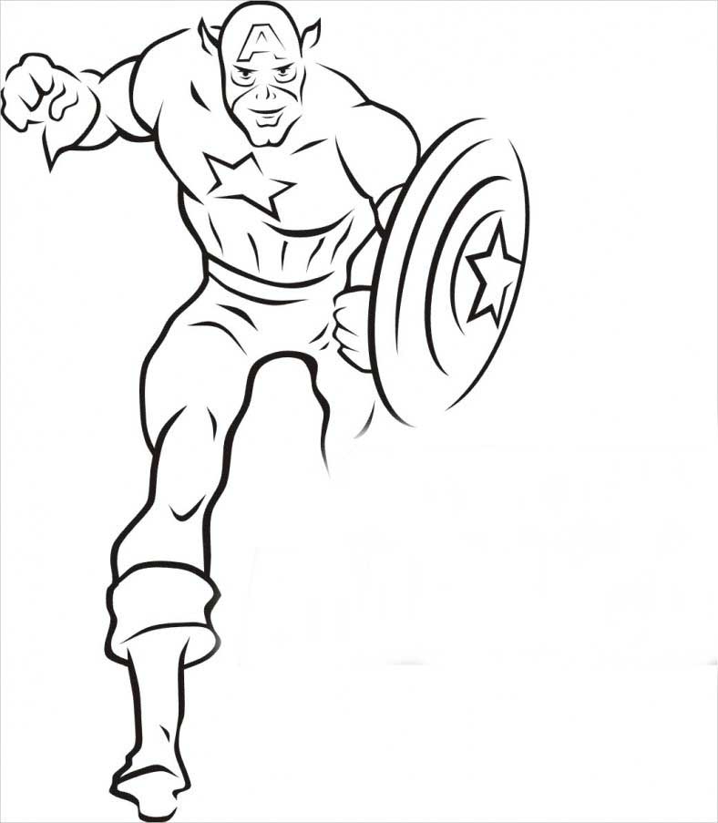 Captain america coloring page