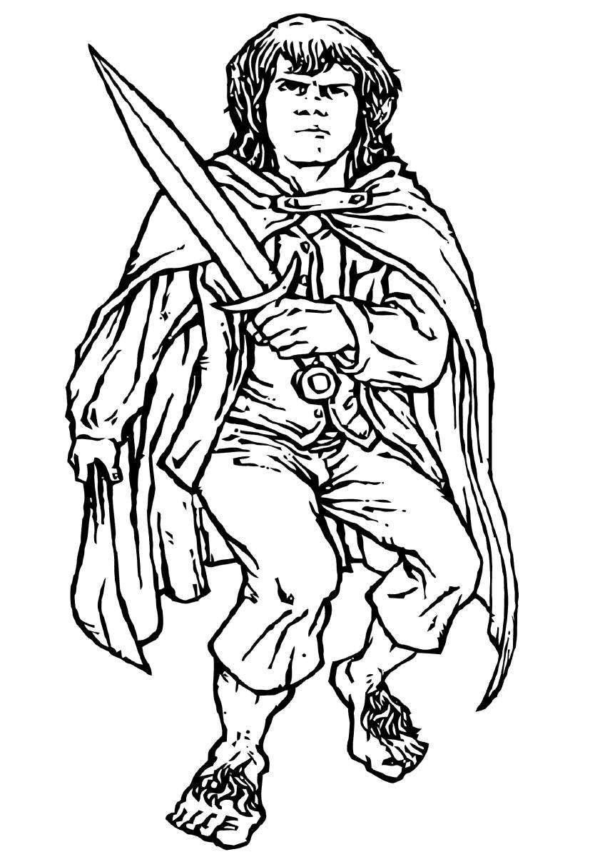 Hobbit with a sword