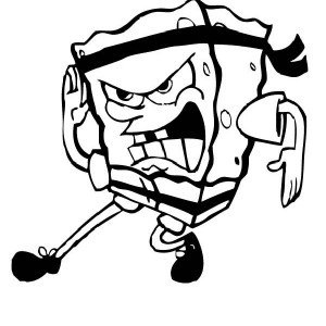 Раскраска Раскраски губка боб карате