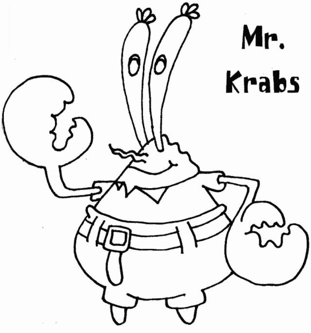 Spongebob Mr. Krabs Coloring Pages