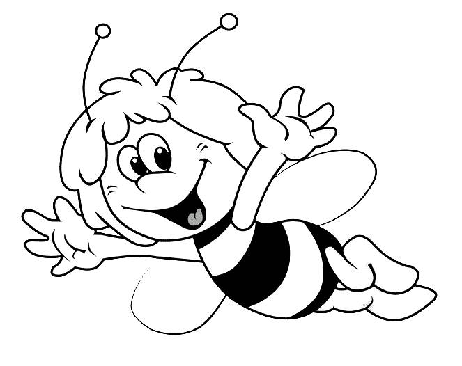 Пчелка Майя раскраска