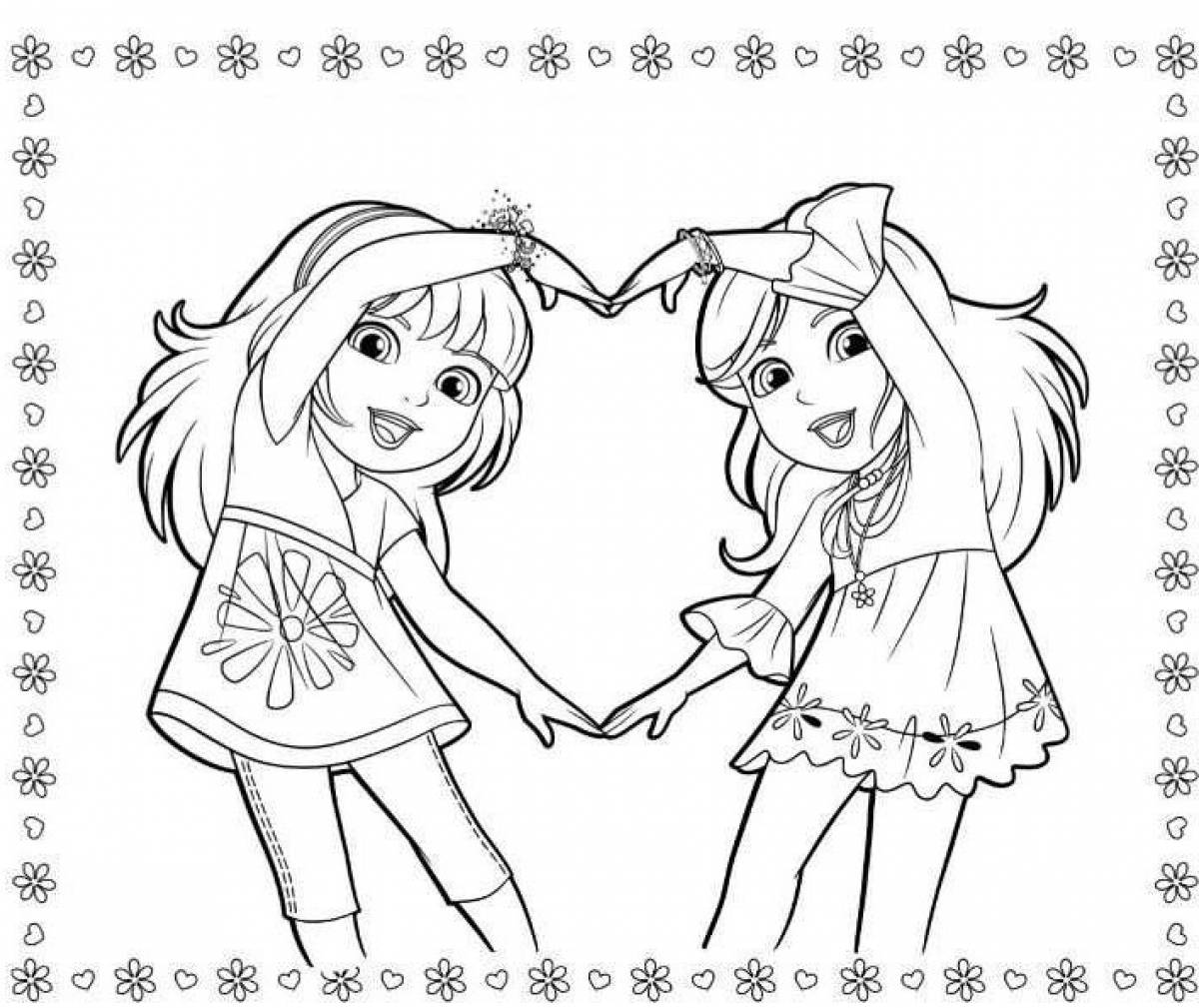 Dasha and friends coloring pages