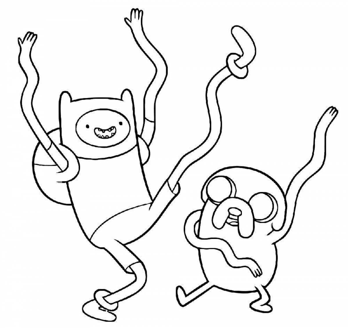Fin and jake coloring page