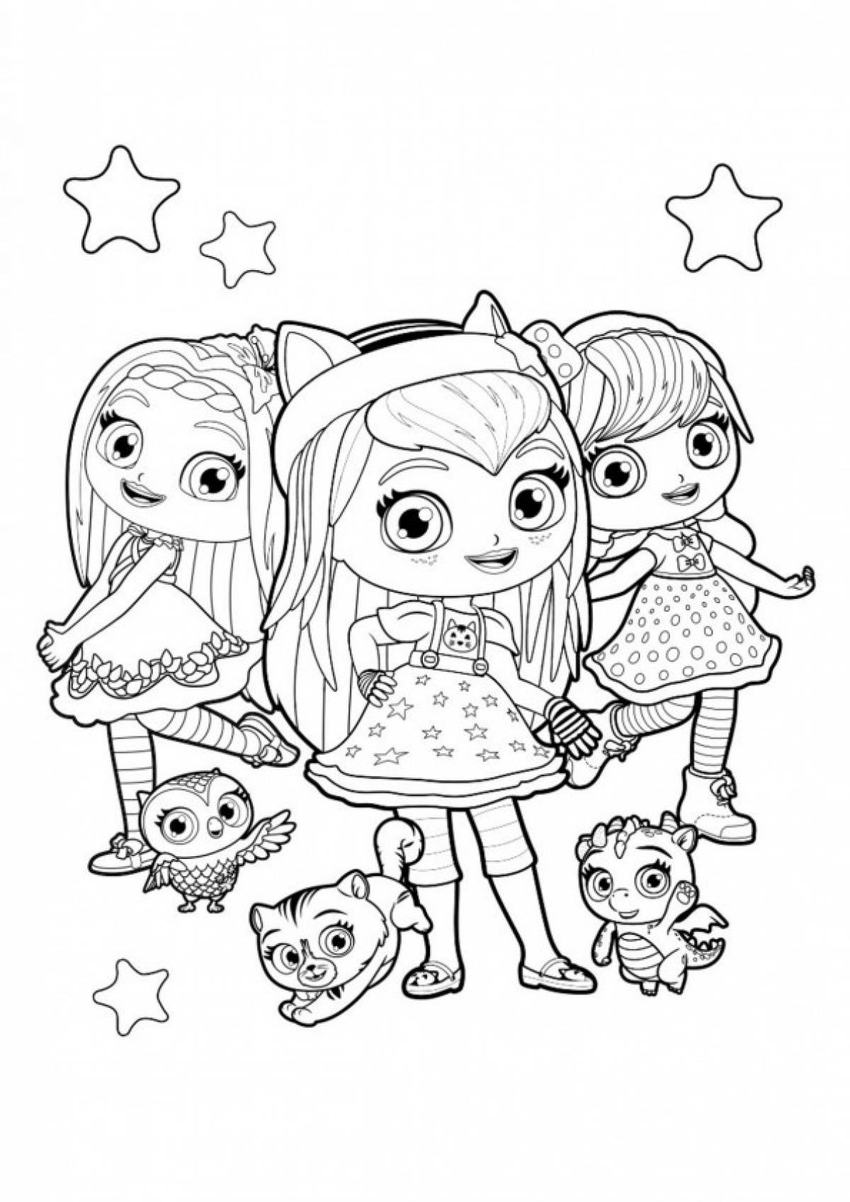 Little Charmers coloring page
