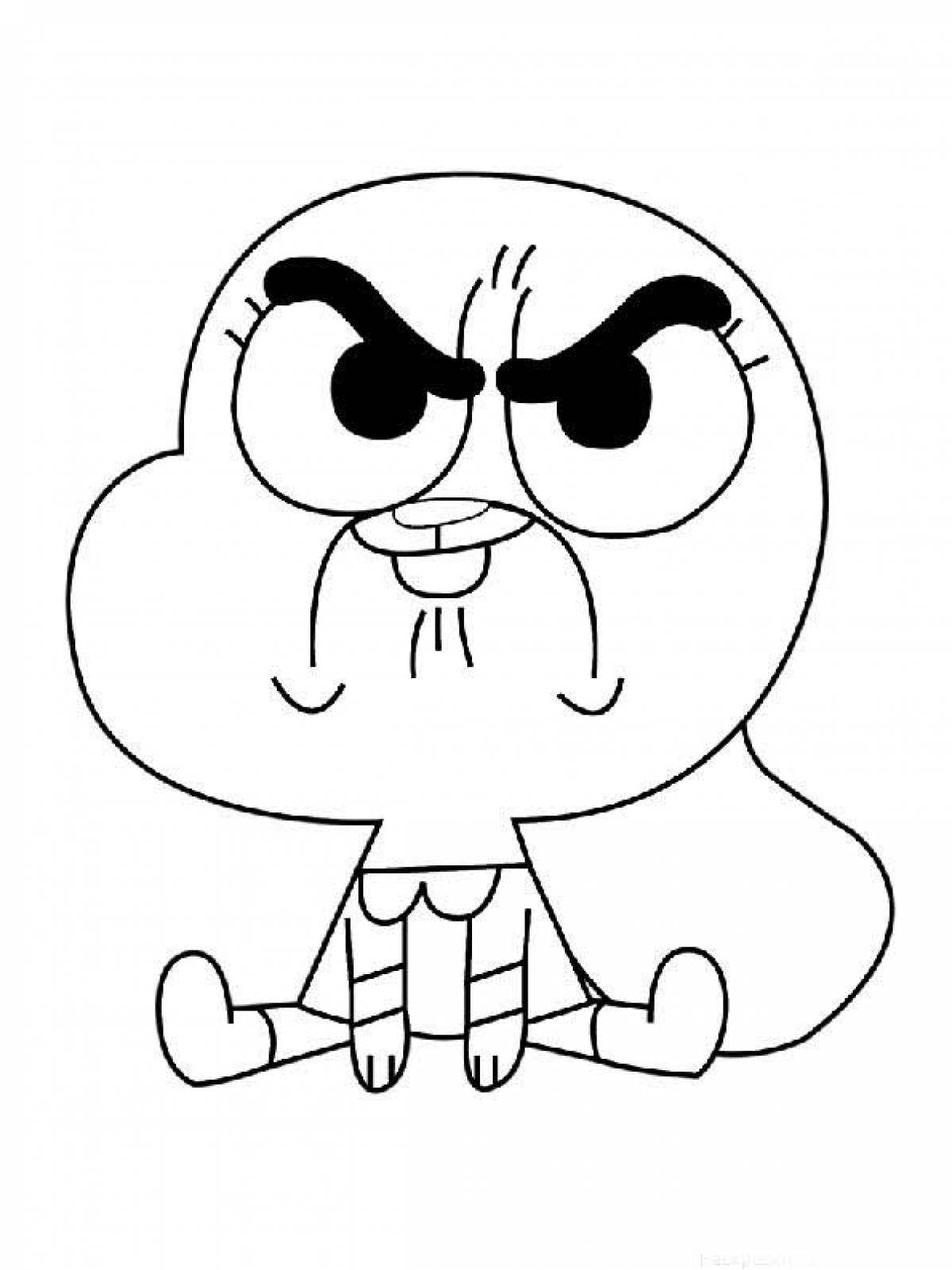 Photo Gumball coloring page