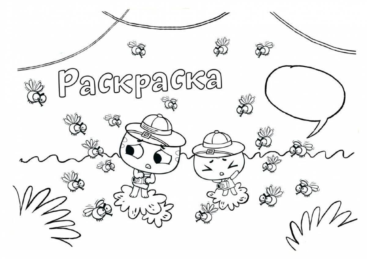 Photo Coloring pages cat and katya